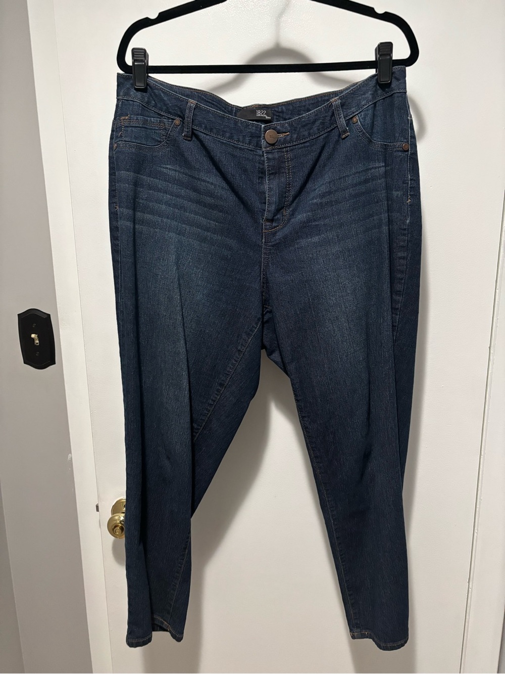 1822 Denim Dark Indigo Straight Leg Jeans Size 14W
